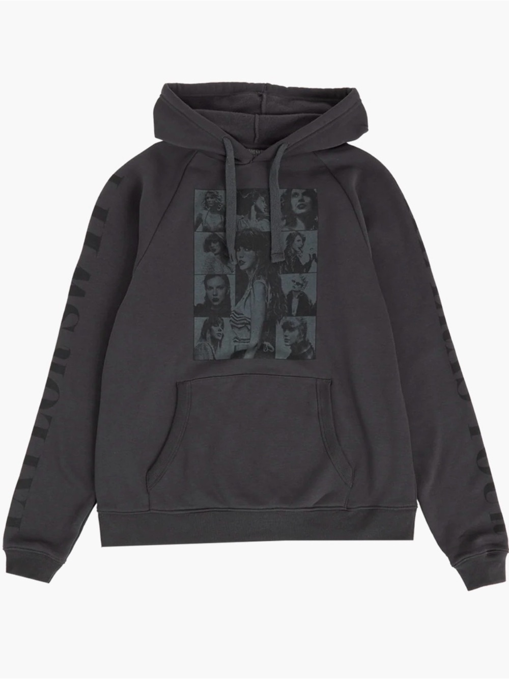 Taylor Swift Charcoal Black Photo-Collage Eras Tour Pullover Hoodie